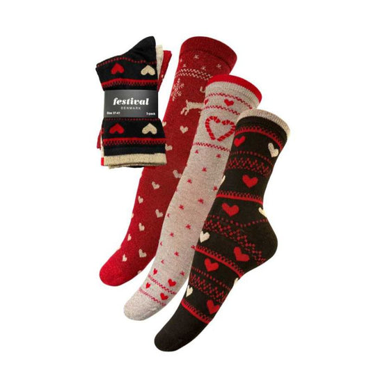 Festival, Christmas strømper mix 3 pak