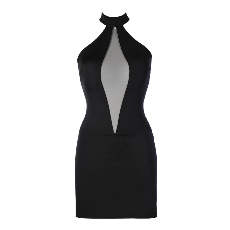 Axami, Mystique sort festkjole er med sin let gennemsigtige dråbeformet stof på midten af kjolen til at tiltrække opmærksomhed fra alle omkring dig.