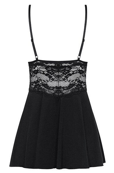 Obsessive, Midnight babydoll - Sort elegance, blonder, justerbare stropper. Føl dig uimodståelig i denne babydoll.
