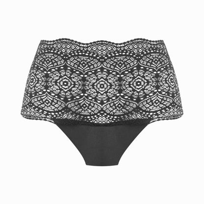 Sort farvede Lace Ease full brief i one size.