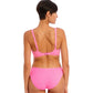 Bagpå er bikini toppen plain pink justerbar stropper. 