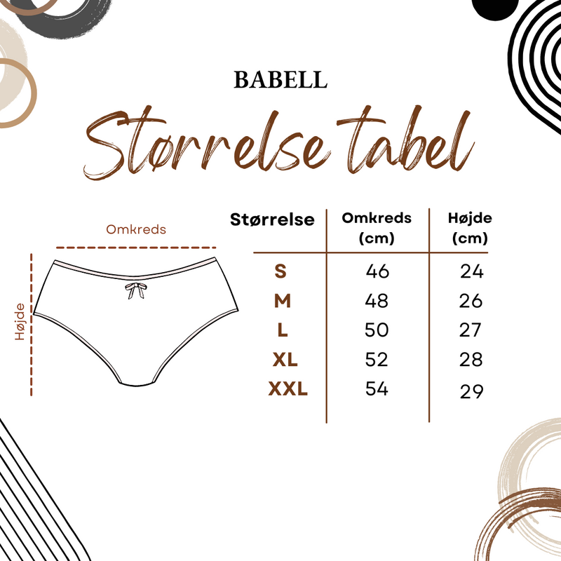 Babell, Højtaljet sort bomulds trusse