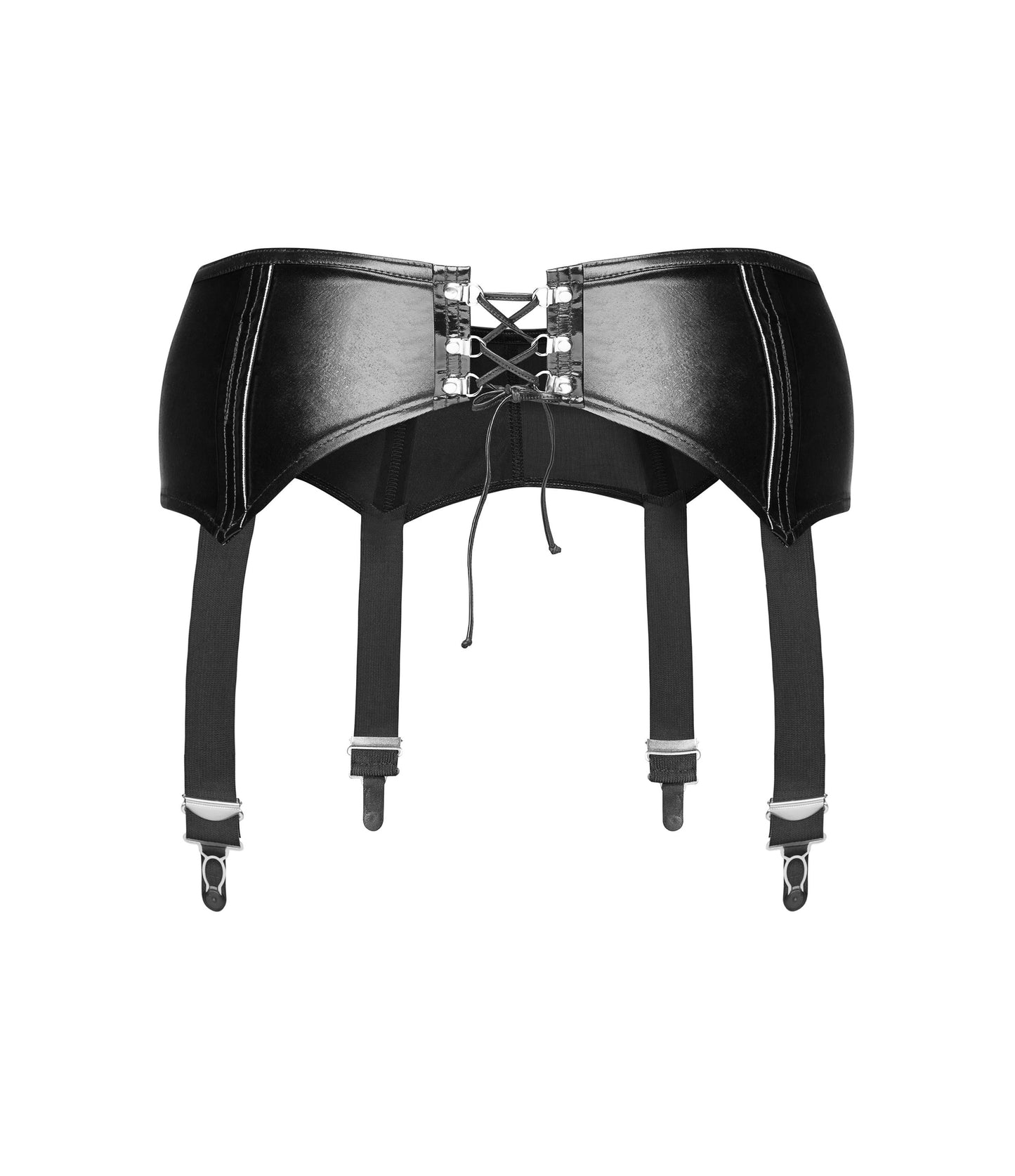 Noir Handmade, Essentials hofteholder - Eksklusiv stil med Noir Handmade's hofteholdere. Wetlook fremviser dine kurver, kombinerer kraft og sensualitet.