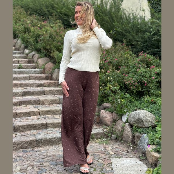 Soy & Co, Luxury braun sparkling bukser