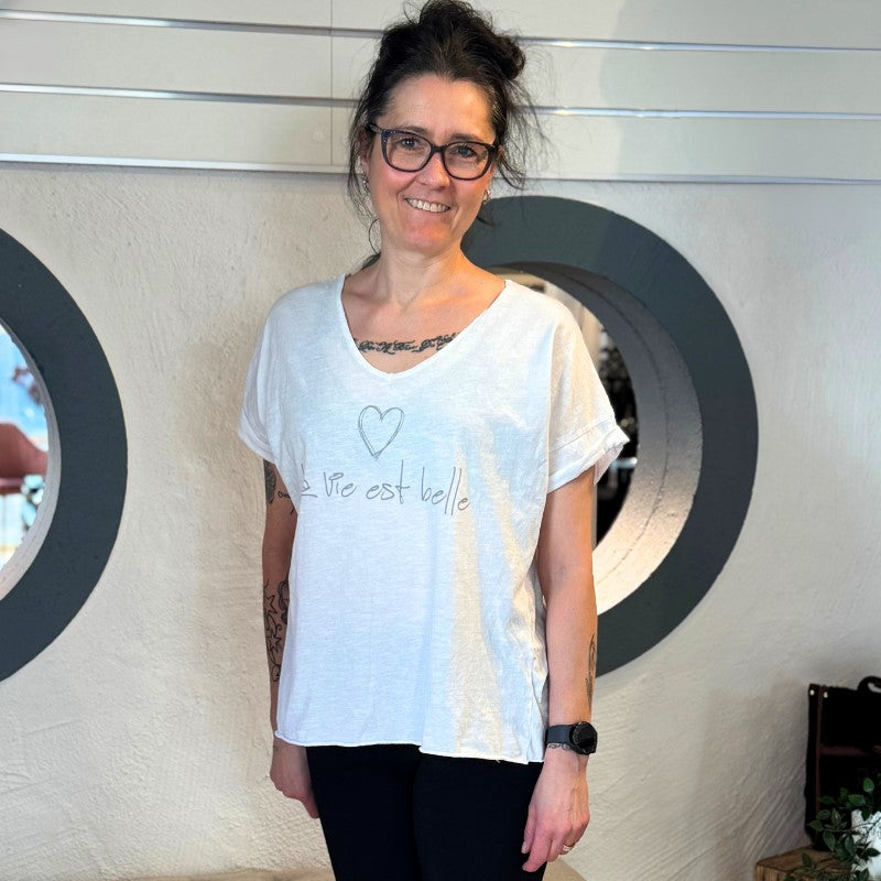 Elle Style, Naelle t-shirt hvid