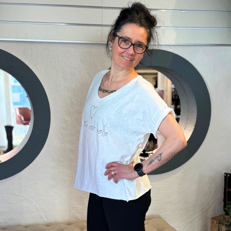 Elle Style, Naelle t-shirt hvid