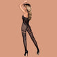 Obsessive, Only passion blonde bodysuit - Set bagfra er denne sorte bodysuit med blondemønster utrolig smuk og vil tiltrække en del opmærksomhed.