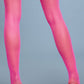Bewicked, Neon pink thigh high netstrømper -  De smukt fremhæver dine ben og tilføjer farverigt præg. Med fint fiskenetmønster og bred elastisk kant sidder de behageligt og sikkert.