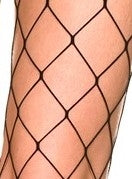 Music Legs, Diamond sort netstrømper - Det diamantformede mønster og den elastiske bånd sikrer komfort og stabilitet, ideelle til ethvert kjole- eller nederdelslook.