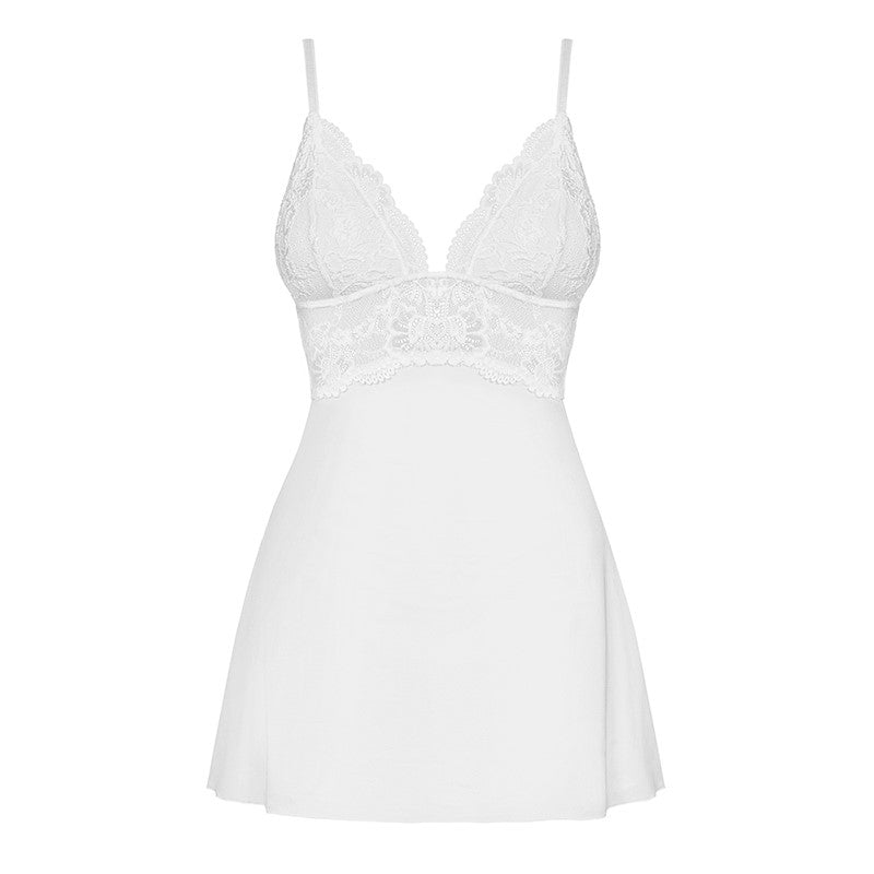 Obsessive, Lightness hvid babydoll - Polstret bh, blonde ryg. Romantik møder dristighed. Din must-have elegance!