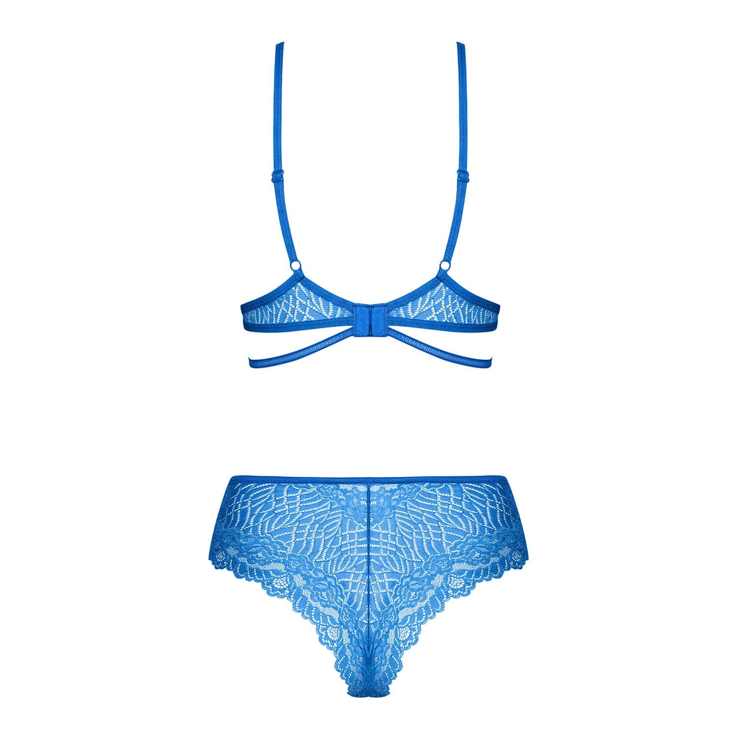 Obsessive, Bluellia blå bh sæt - Selvsikker elegance: Blå blonder, perfekt pasform. Obsessive luksus.