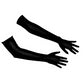 Chilirose, Lange sorte satin handsker - Intet udstråler mere raffinement end at iføre sig de smukke, lange handsker fra Chilirose.