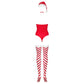 Obsessive, Kissmas nissepige sæt - Rødt nissepige-sæt: blød finish, med strømper & hue. Magi til julens øjeblikke!