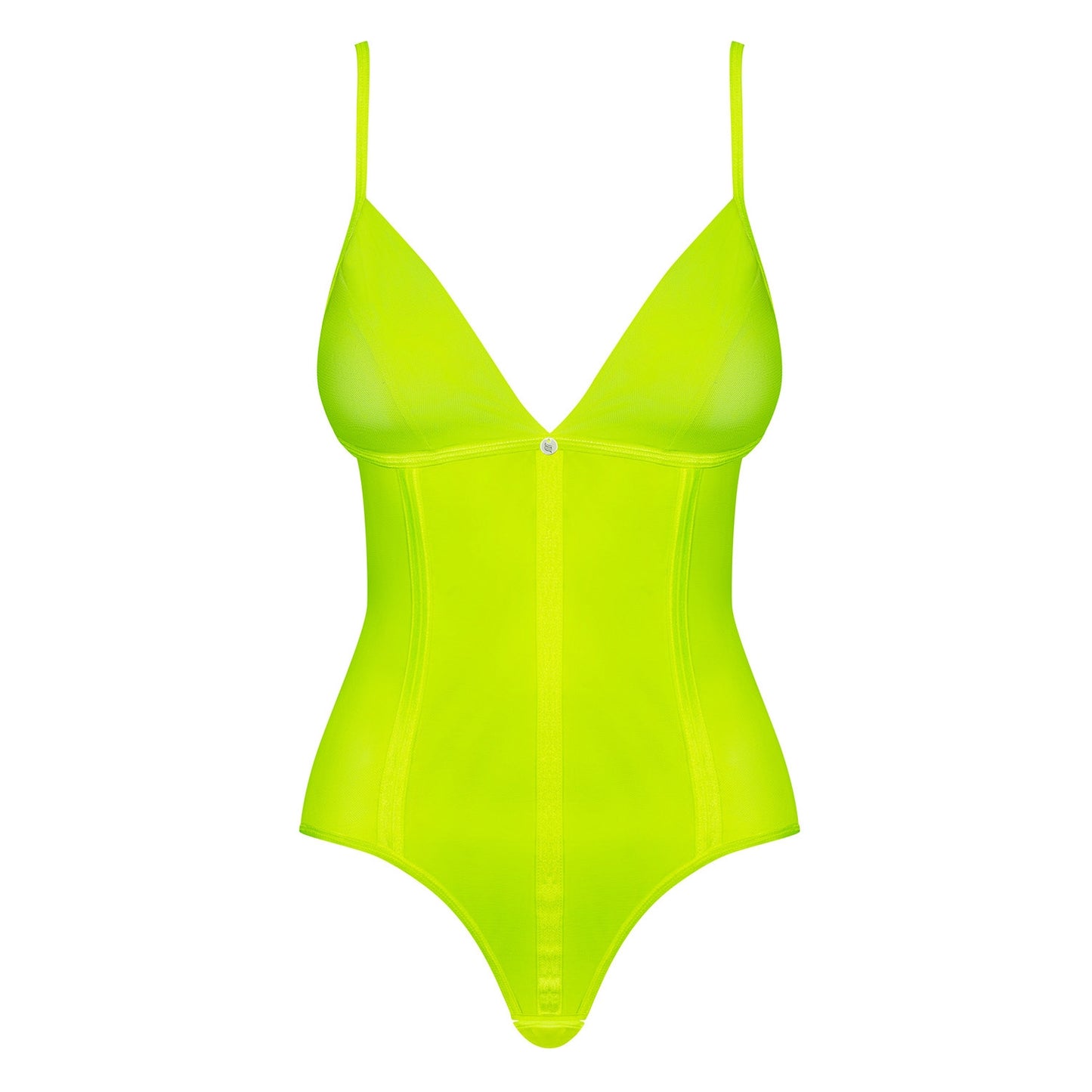 Obsessive, Neonia gul teddy - Farverig, justerbare stropper, sensuel rygudskæring - ideel til enhver lejlighed.