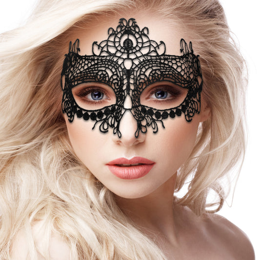 Ouch, Queen lace maske - Denne smukke venetiansk mønstret maske vil tilføre elegance og mystik til dit outfit.