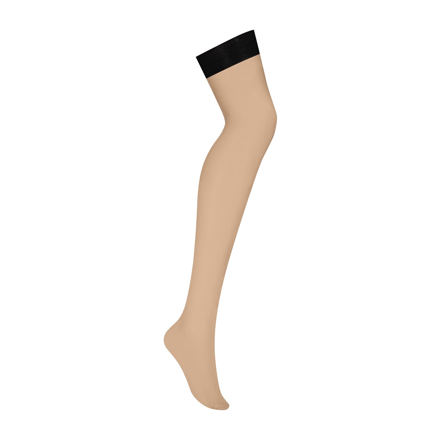 Obsessive, Simpel Fashion nylonstrømper med sort kant - Elegante Obsessive nylonstrømper m. sort kant – fremhæv benene & fuldend dit look!