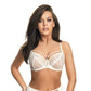 Gorsenia, Paradise bh F-M - Elegant Gorsenia-bh i cremet nuance accentuerer femininitet. Paradise kombinerer delikat tyl og blonder, fremhævet af særlige stropper over skålen.